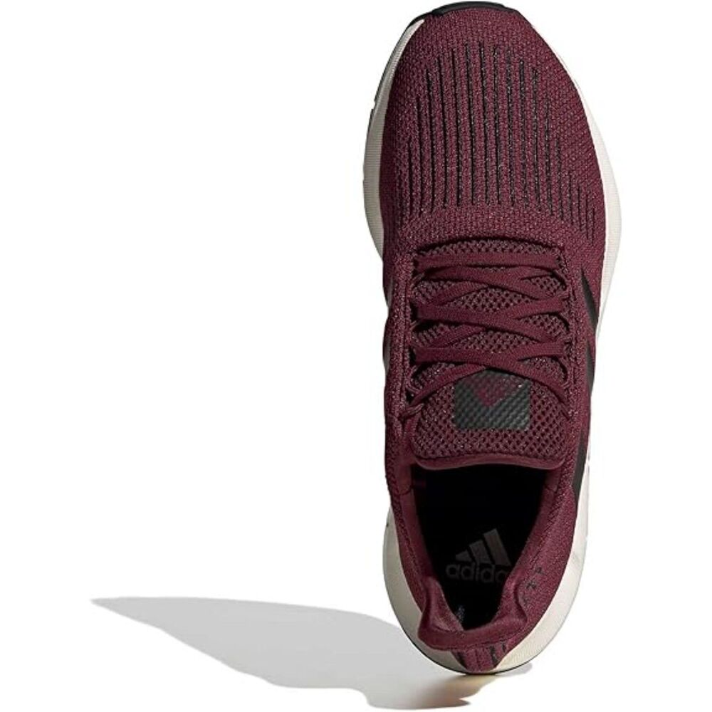 Men's Maroon/Black Lace Up Closed Toe Rubber Sole Casual Running Sneakers - Picture 2 of 6